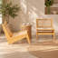 Fauteuil lounge sans accoudoirs en rotin tressé, fauteuil d'appoint bas de style moderne du milieu du siècle pour salon, balcon ou véranda