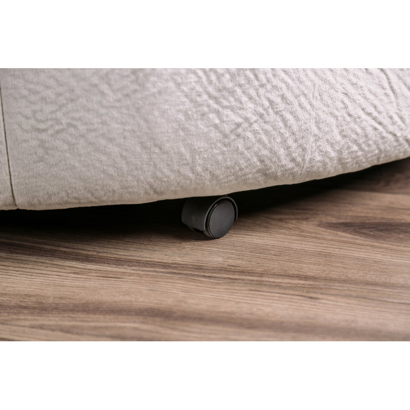 Chaise pivotante et demi en polyester 58 po Adaley, Gris