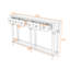 Console de couloir élégante en bois avec tiroirs et tablette-1202179917