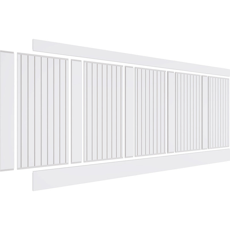 Ensemble de lambris en PVC, H 40 po x l 94,5 po x P 0,625 po