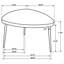 Table basse triangulaire en bois massif