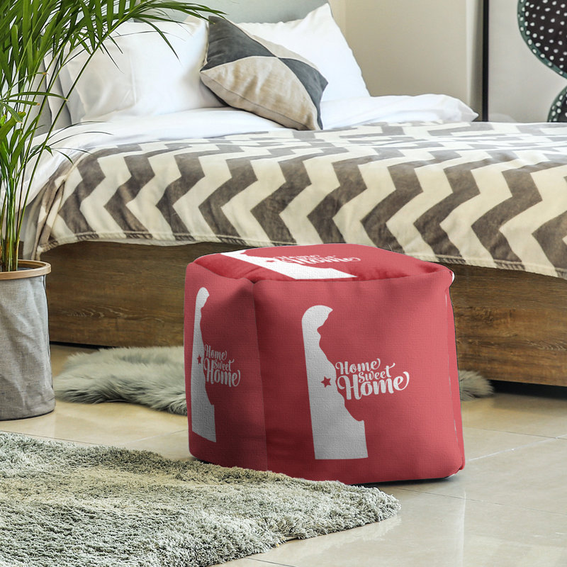 Repose-pieds à cubes dover the home, Rouge