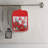 Pot Holder With Pocket (Poinsettia W/ Ornaments) - Set Of 6