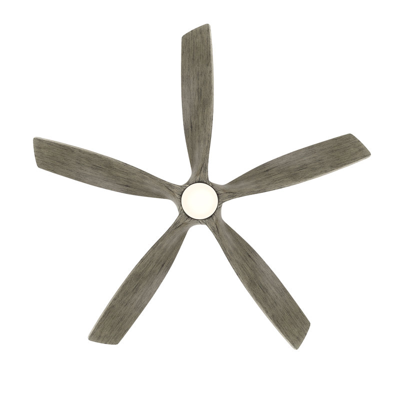 Zephyr 62'' Smart Indoor/Outdoor Ceiling Fan with LED Light And Remote Control Included, Weathered Wood