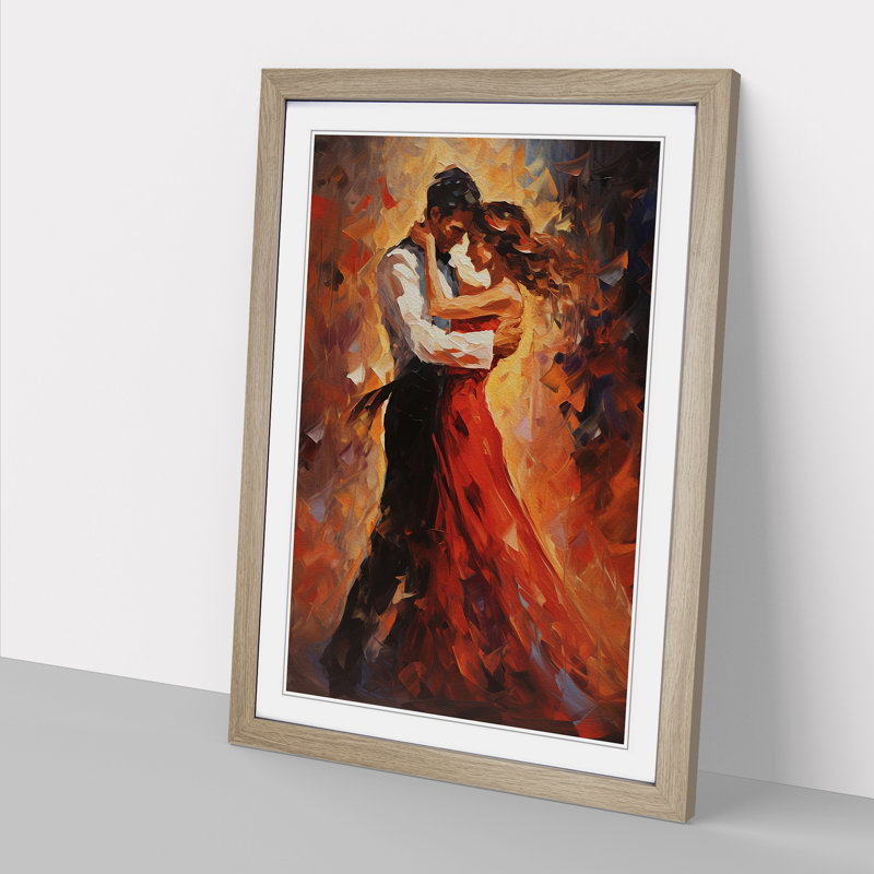 Single Picture Frame Print on Wood, 64cm H x 46cm W, Oak Framed