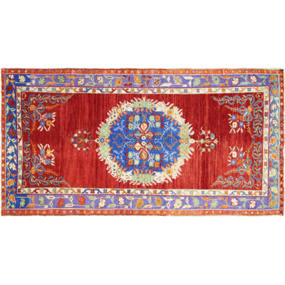 One-of-a-Kind 3'1" X 5'10" 1960s Wool Area Rug in