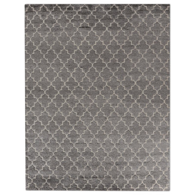 Lux Look Geometric Area Rug in Gray