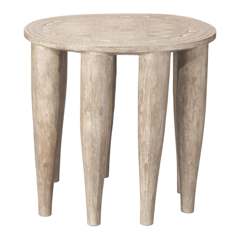 Naga Solid Wood End Table, Natural