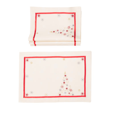 Polyester Embroidered Square Placemat