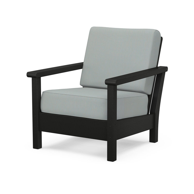 Chaise à assise profonde Harbor, Noir, Grey Mist Revolution