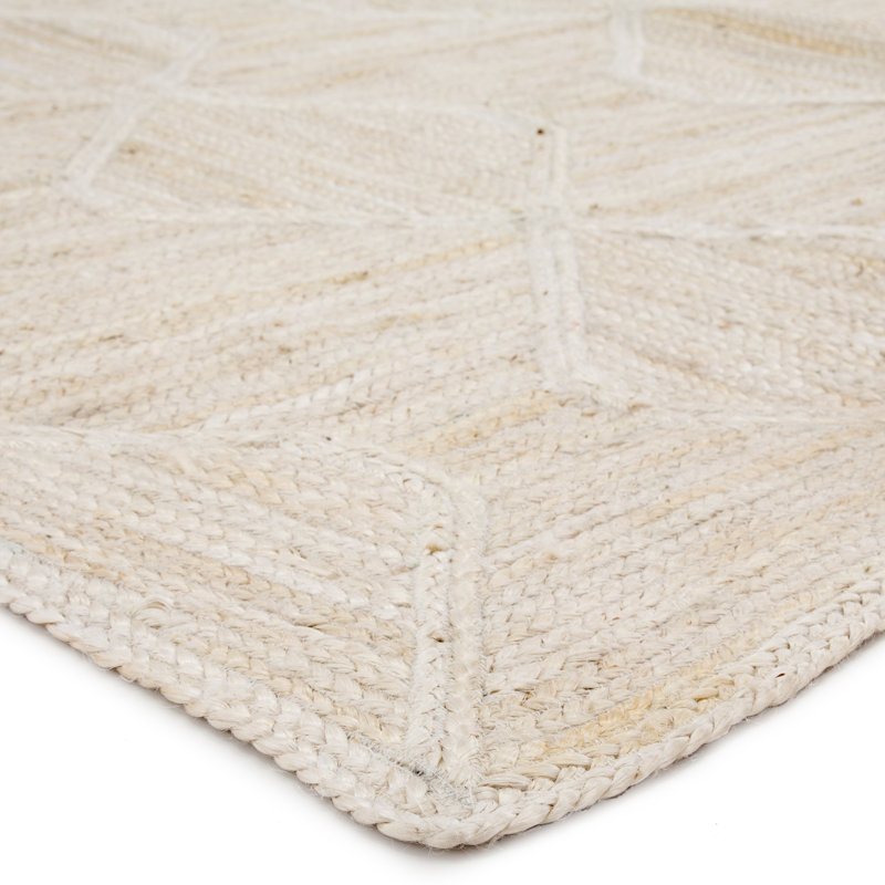 Naturals Tobago Natural Trellis Ivory/ Beige Rug (2'6"X9'), Runner 2'6" x 9'