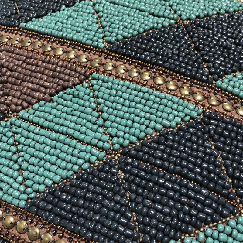 Sequined Silk Throw Pillow