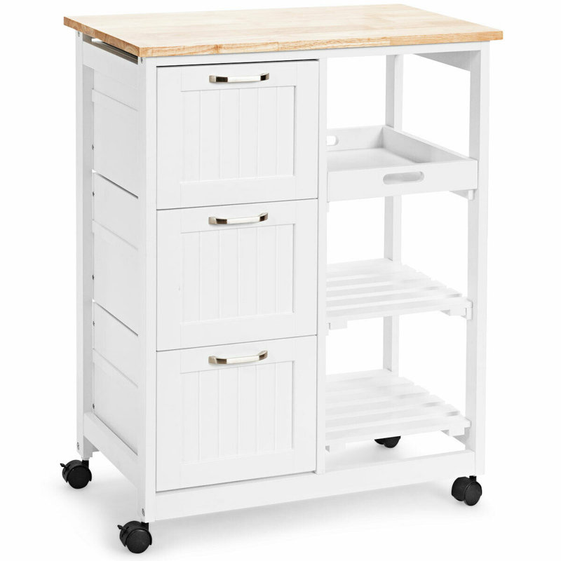 Jankowski Wood Kitchen Cart