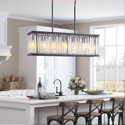Modern Glass Tube Led Pendant Light For Dining Room