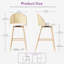 Tabouret de bar et de comptoir pivotant rembourré (ensemble de 2)-1415708758-1415708759