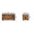 Beige Buffalo Hide Leather Storage Trunk