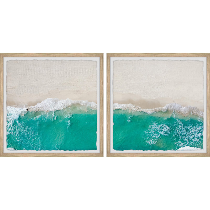 Beach And Sunshine - 2 Piece Single Picture Frame Print, 61cm H x 61cm W x 3.81cm D