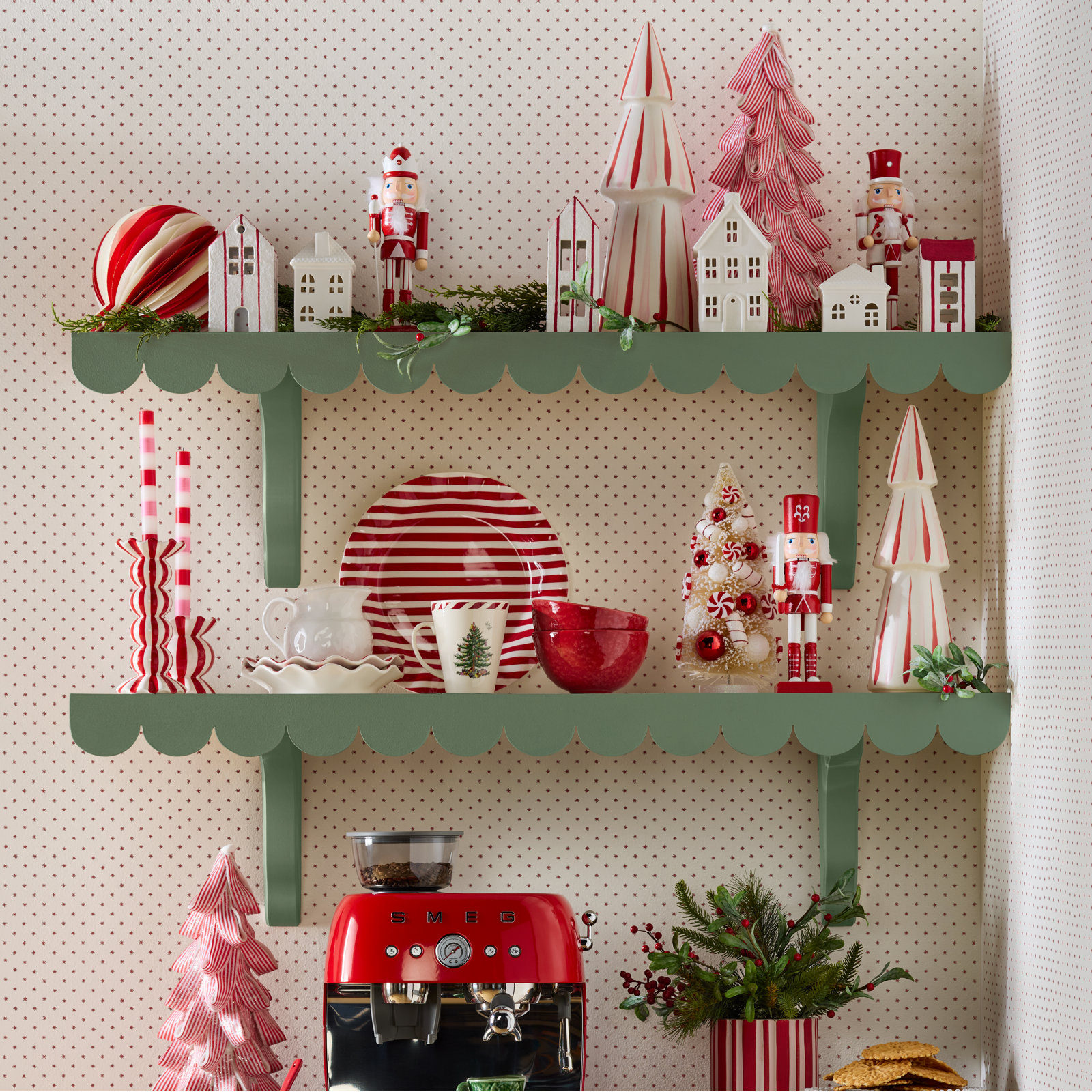 3-Piece Red and White Nutcracker Figurine Set