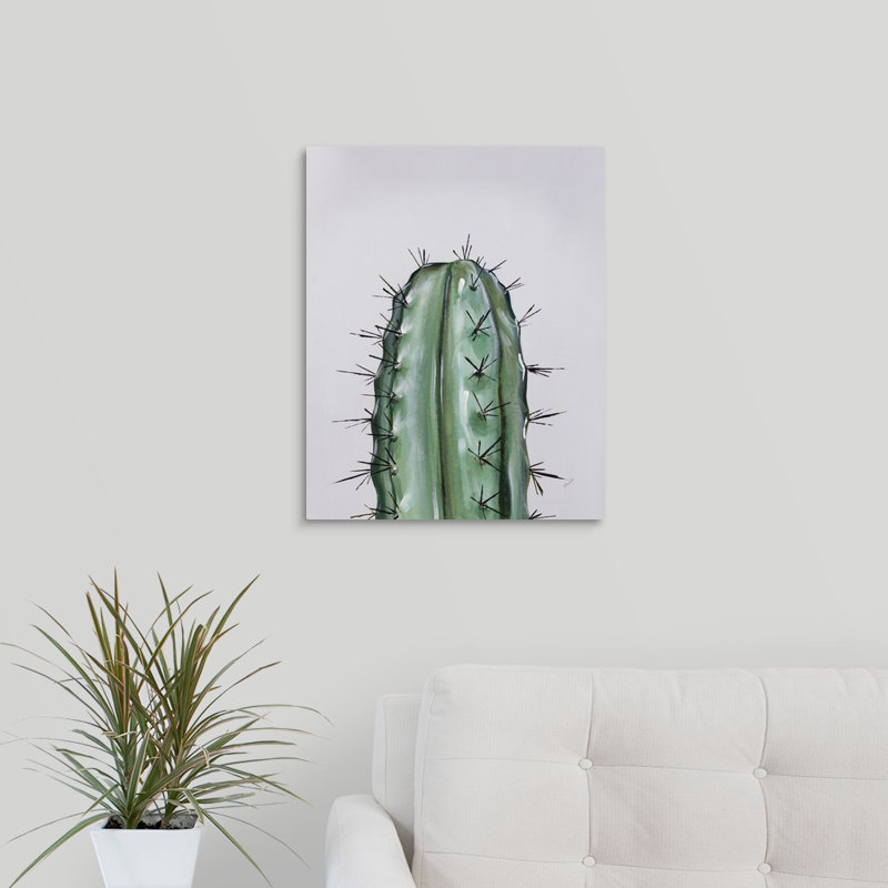 « couleur cactus i », peinture sur toile, Toile tendue, H 20 po x l 16 po x P 1,25 po