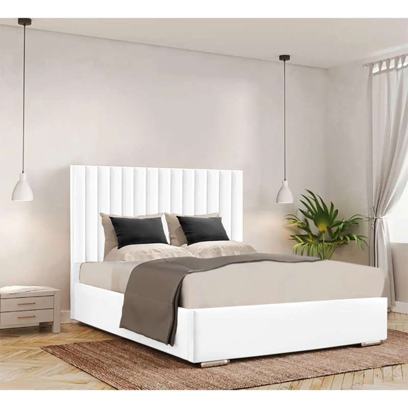 Celetha Bed Frame, Small Double (4'), White