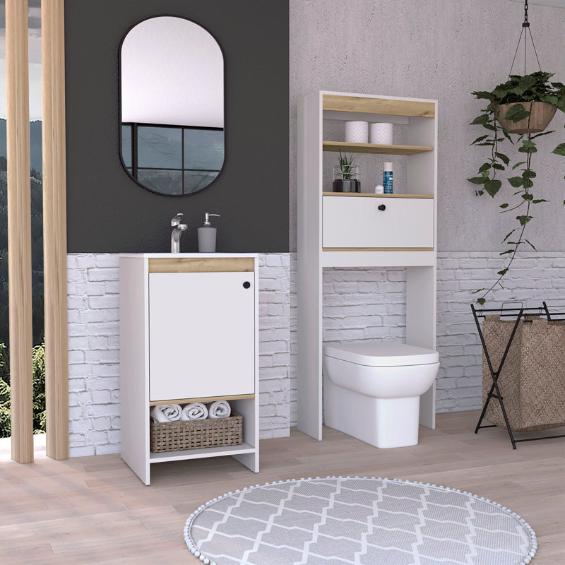 Generra Freestanding Bathroom Storage Furniture Set
