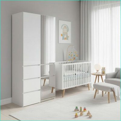 Closet Systems, Elise Modular with Mirror | White | Wood