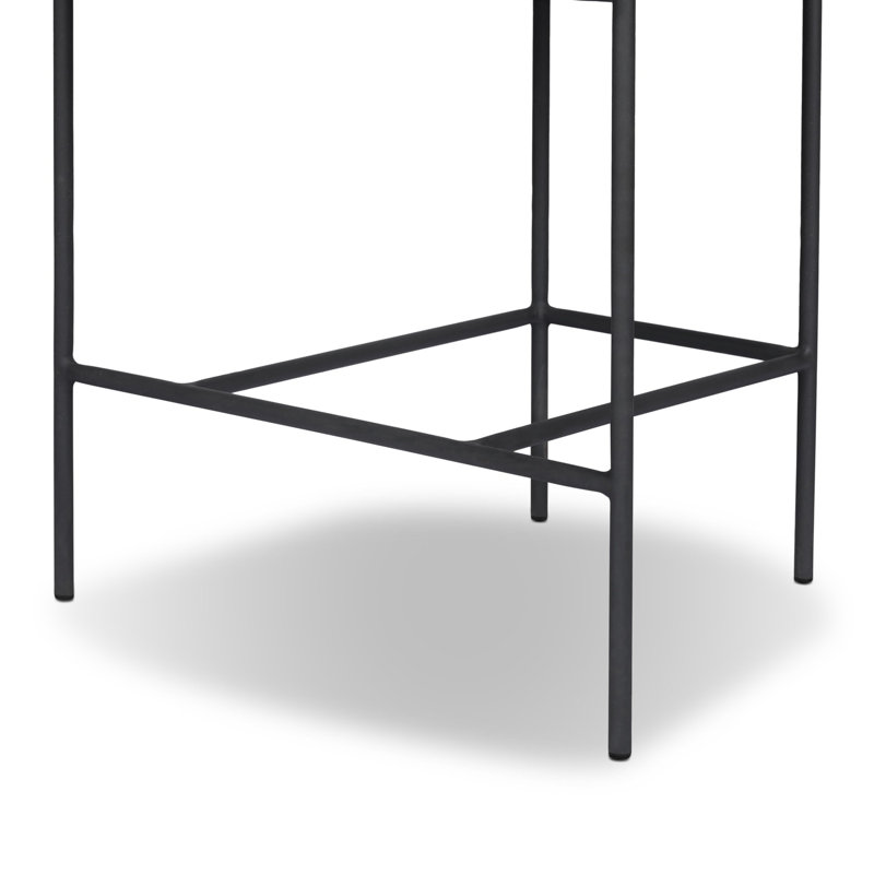 Carrie Outdoor Bar Stool, Black, Black, 26"