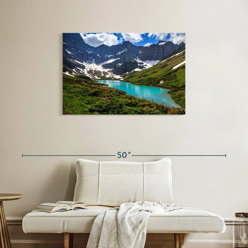 Alvord turquoise Cracker Lake, H 24 po x l 36 po