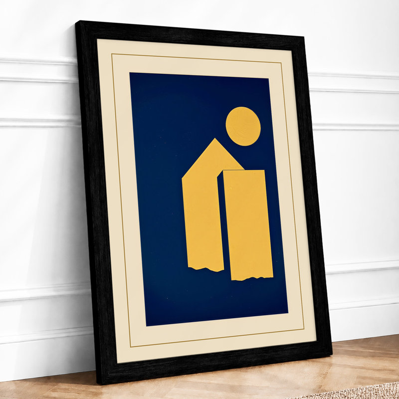 Figure In Stillness Minimalist - Print, Black, A4 - 29.7 x 21.0 cm