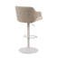 Tabouret de bar pivotant à hauteur réglable Jaxxon avec base en bois et similicuir-2005429317-2005429314