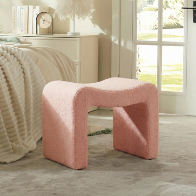 Catargiu Teddy Fleece Upholstered Ottoman