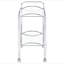 Porch & Den 2-Tier Rectangular Glass Shelf Metal Bar Cart