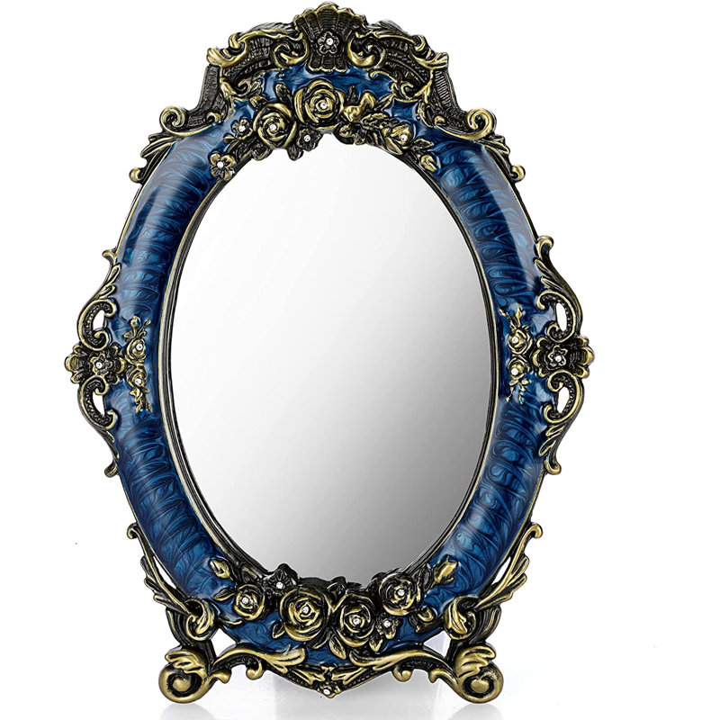 Miroir d'appoint Hoehne, Bleu