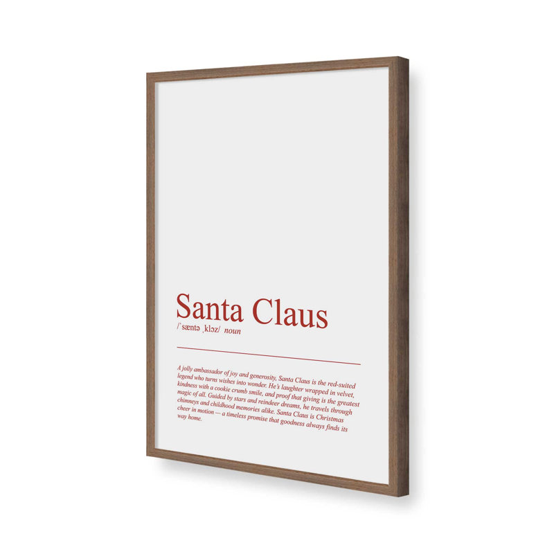«Simply Santa», reproduction d'art, Noyer, 18 po x 24 po