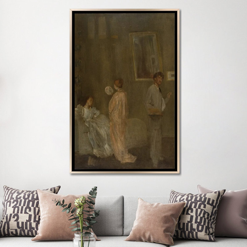 The Artist's Studio - reproduction d'art murale - toile encadrée, 60 po x 40 po, Toile avec cadre, Champagne