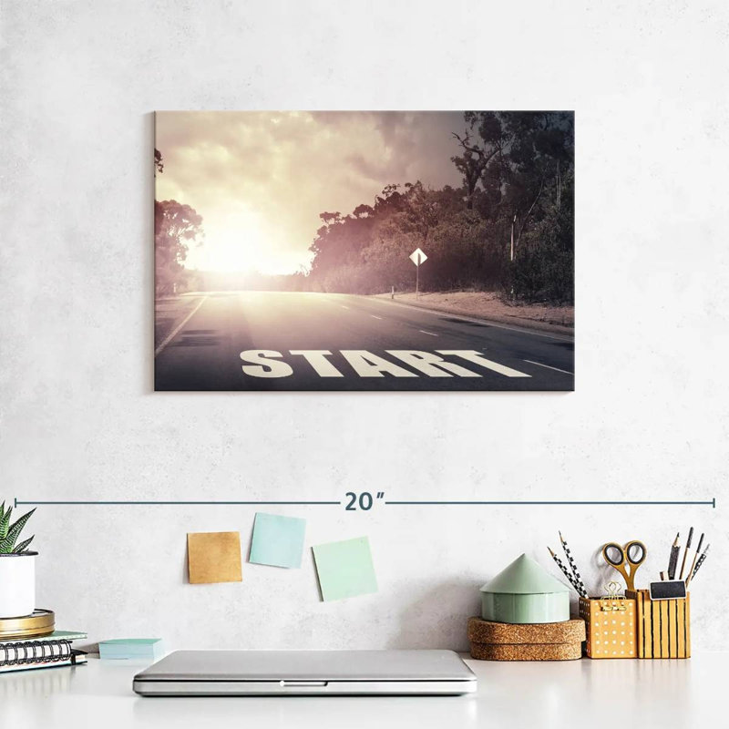 Tergel Start Road Typography, 8" H x 12" W