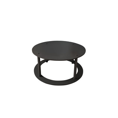Modern Black Coffee Table, 27.6 in Diameter x 15.0 in Height | 100% MDF with Compressed Kraft Legs | Stylish Solid Color Design for Industrial & Contemporary Living Spaces | Durable & Easy to Clean