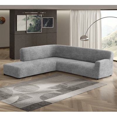 Stretchy Slipcover for Bumper Chaise Sectional - Easy to Clean & Durable (Left Chaise) - Comfort Collection