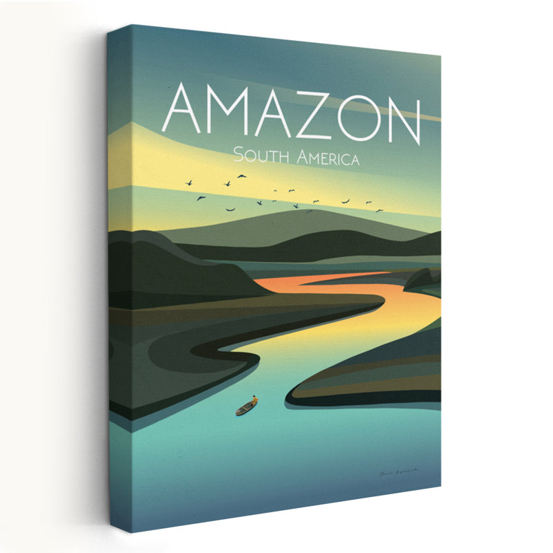 Amazon - Adventure Advertisements Amazon Amazon Rainforest Art, 24" H x 16" W