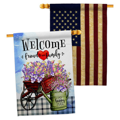 Drapeau de maison 40 po x 28 po My Happy Place