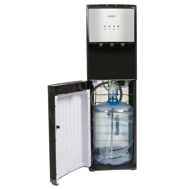 Black and Stainless Steel Bottom Load Water Dispenser