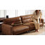 Contemporary Brown Waxed Leather Settee, 220cm Wide 3-Seater Couch with Sturdy Steel Legs Fast Dispatch From UK Warehouse – Dispatched Within 2 Days
