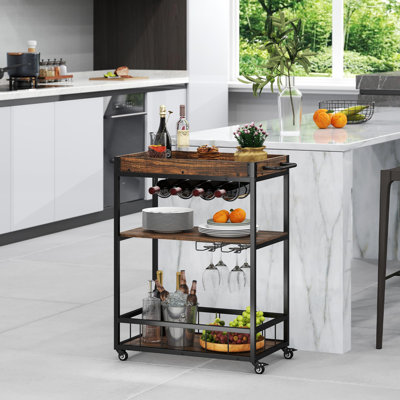Wood Bar Cart