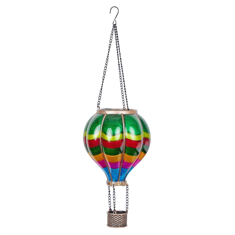 10"-19"H Adjustable Solar Hanging Balloon with Flicker LED Lights