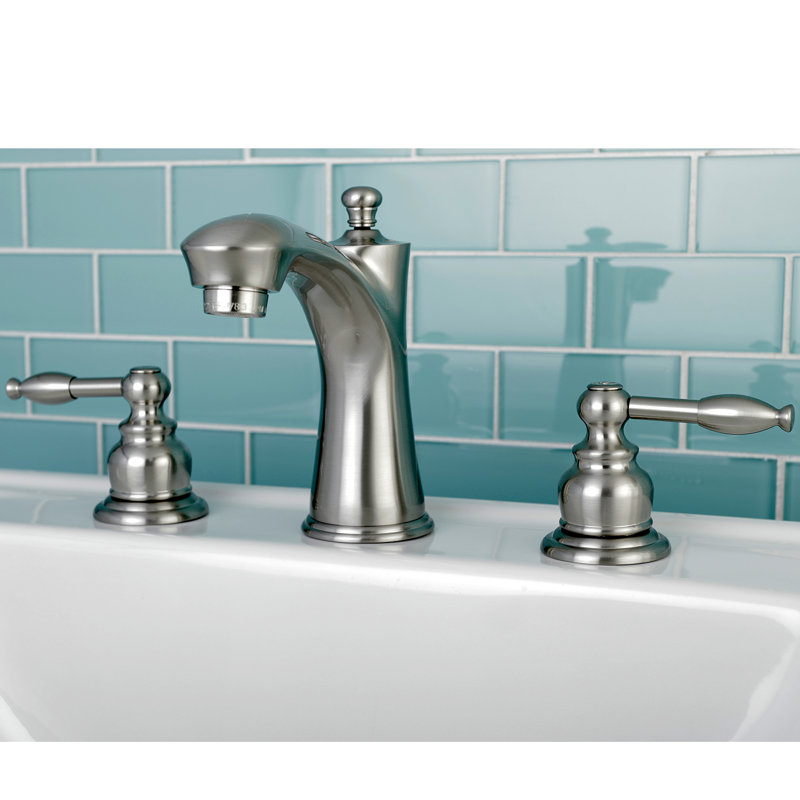 Robinet de salle de bain espacé Kingston, Nickel brossé