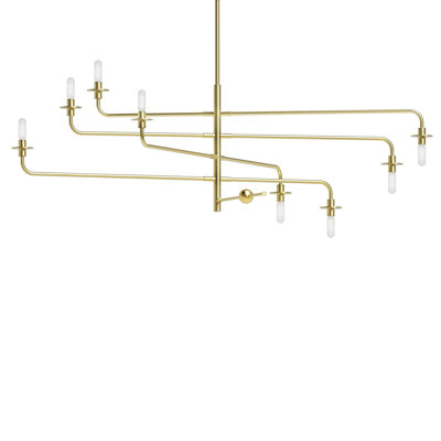Lustre linéaire spoutnik moderne à 8 lumières Beaslie