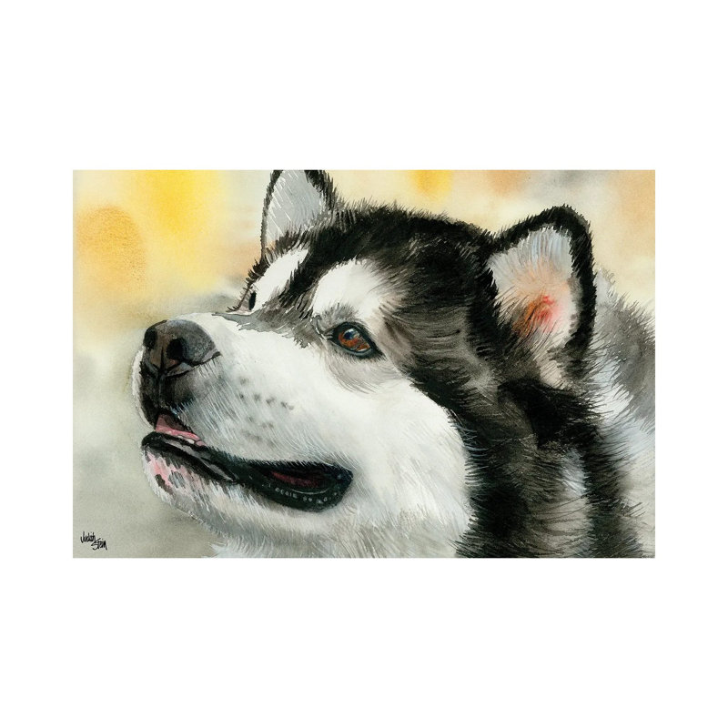 Mal - Alaskan Malamute by Judith Stein - Wrapped Canvas Painting, 45.72cm H x 66.04cm W