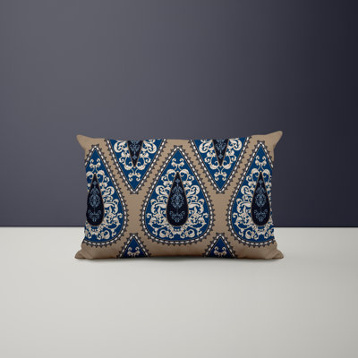 Paisley Outdoor Reversible Throw Pillow