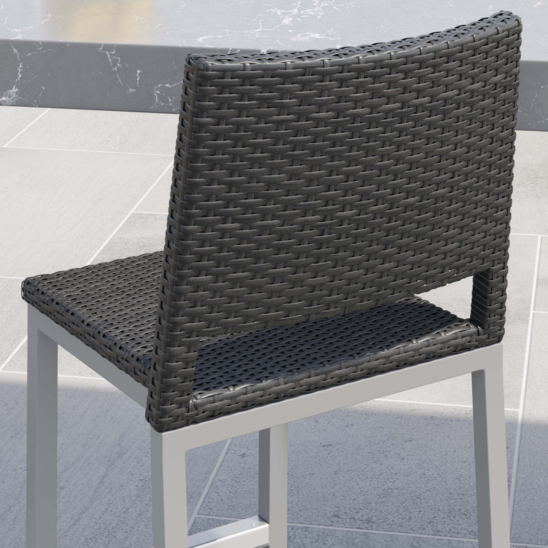 Popa Outdoor 30.31'' Bar Stool, Dark Gray