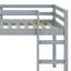 Lit mezzanine en bois avec échelle-426432111